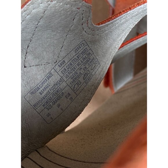 Merrell Womens Freesia Orange Sandals Size 8 Leather Strappy Comfortable Outdoor - Picture 4 of 15